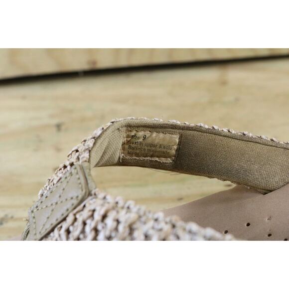 Volatile Sandals Womens Sz 9 Brown Basket Weave Platform Wedge Thong Shoes - Picture 9 of 9